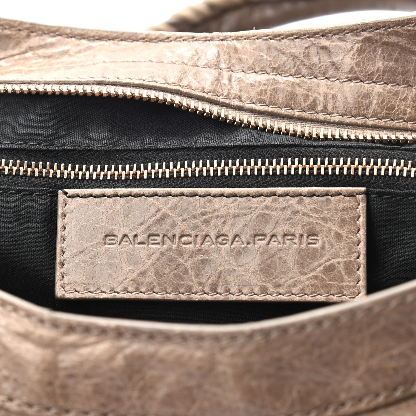 Agneau Giant 12 Rose Gold Hardware City Gris Poivre