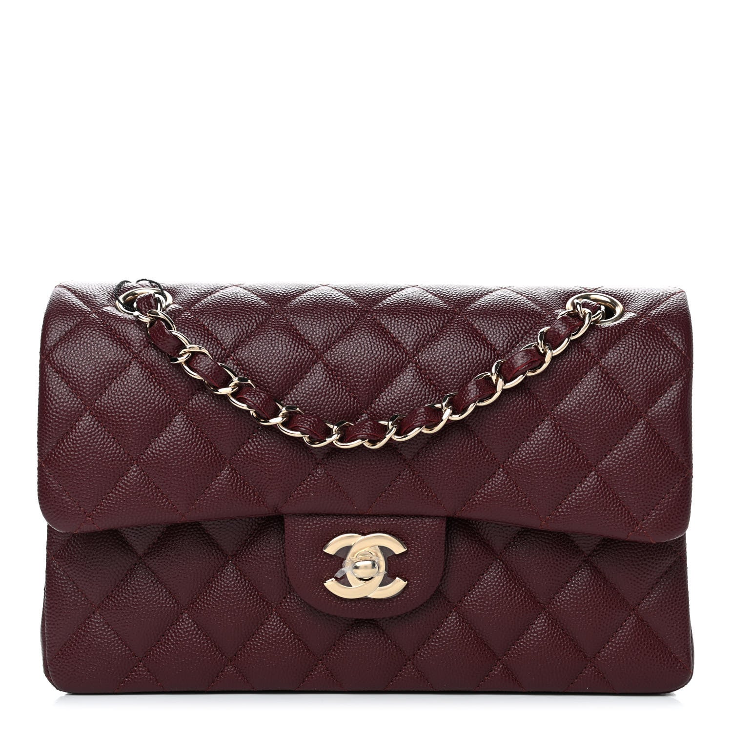 Chanel Caviar Quilted Small Double Flap Burgundy 1 of 8