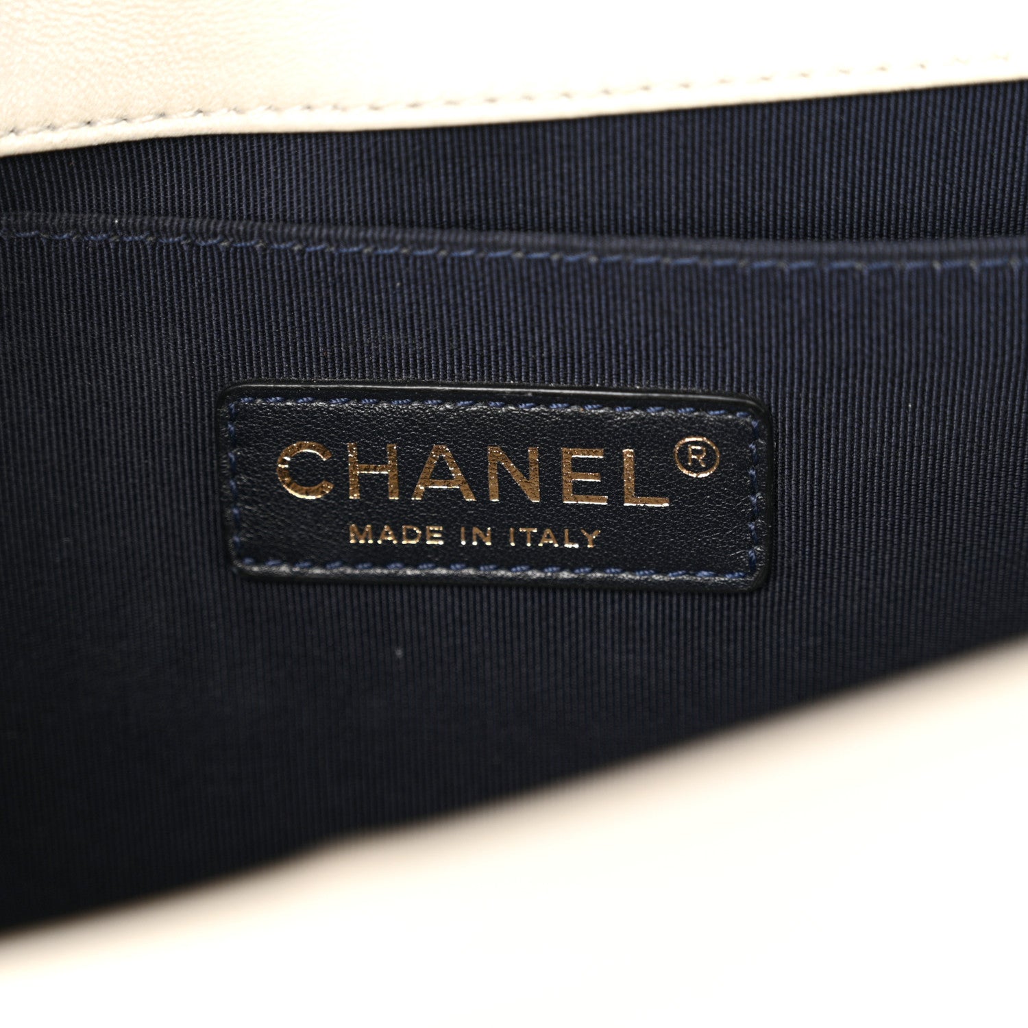 Chanel Lambskin Embossed Medium Boy Cube Flap White 6 of 14