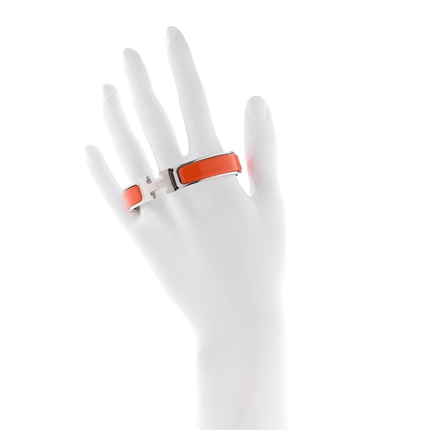Enamel Narrow Clic Clac H Bracelet PM Orange
