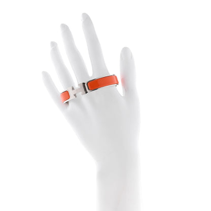 Hermes Enamel Narrow Clic Clac H Bracelet PM Orange 2 of 8
