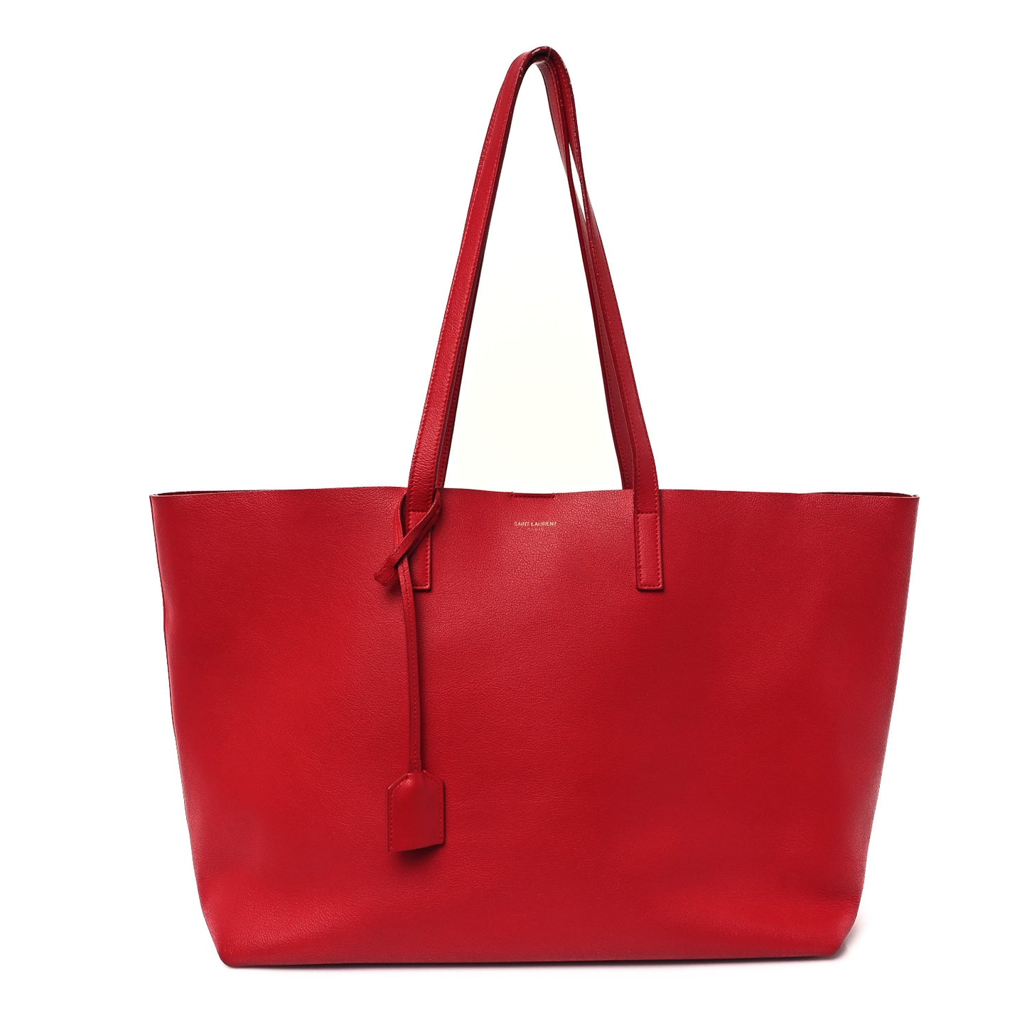 Calfskin Large Shopping Tote Red