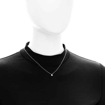 Tiffany Platinum Diamond .27ct Solitaire Pendant Necklace 2 of 5