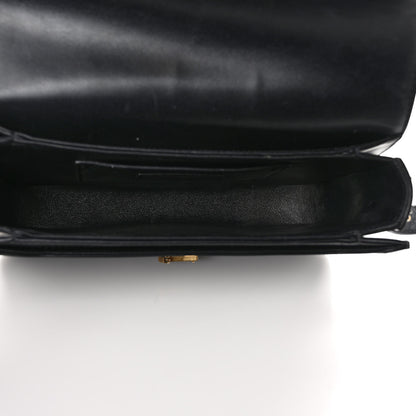 Saint Laurent Box Calfskin Monogram Medium Solferino Satchel Black 5 of 12