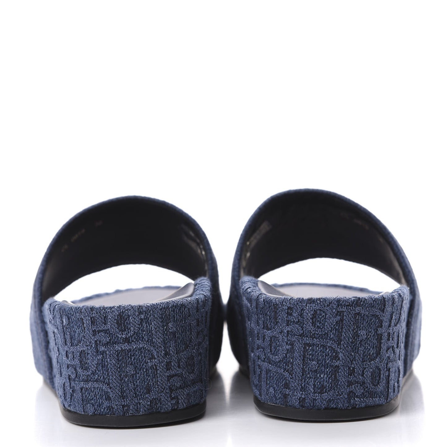 Oblique Denim D-Way Platform Sandal 38 Blue