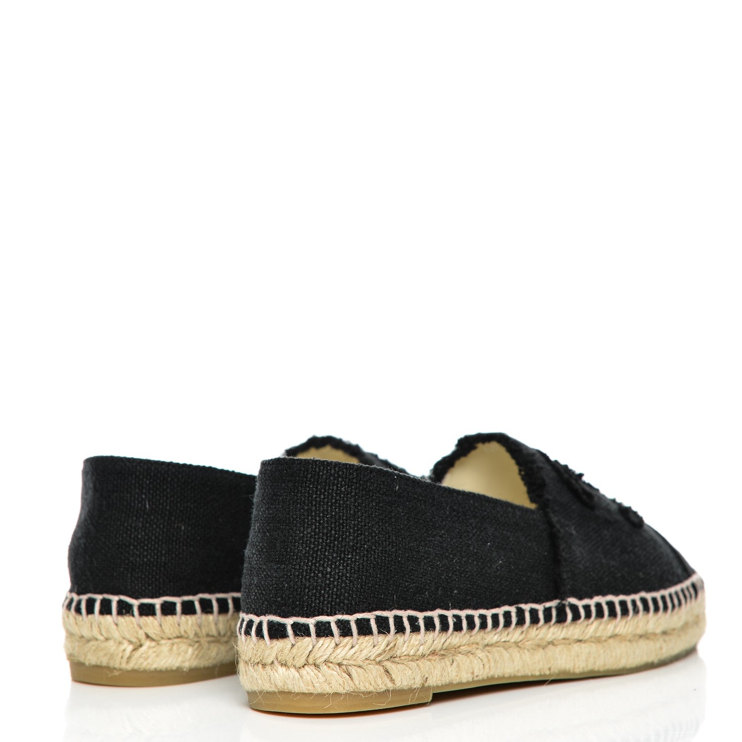 Chanel Linen CC Espadrilles 36 Black 4 of 9