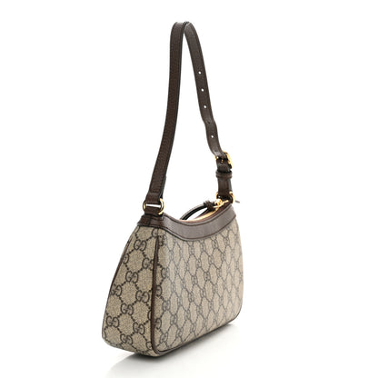 Gucci GG Supreme Monogram Textured Dollar Calfskin Small Ophidia Hobo Beige Ebony New Acero 3 of 13