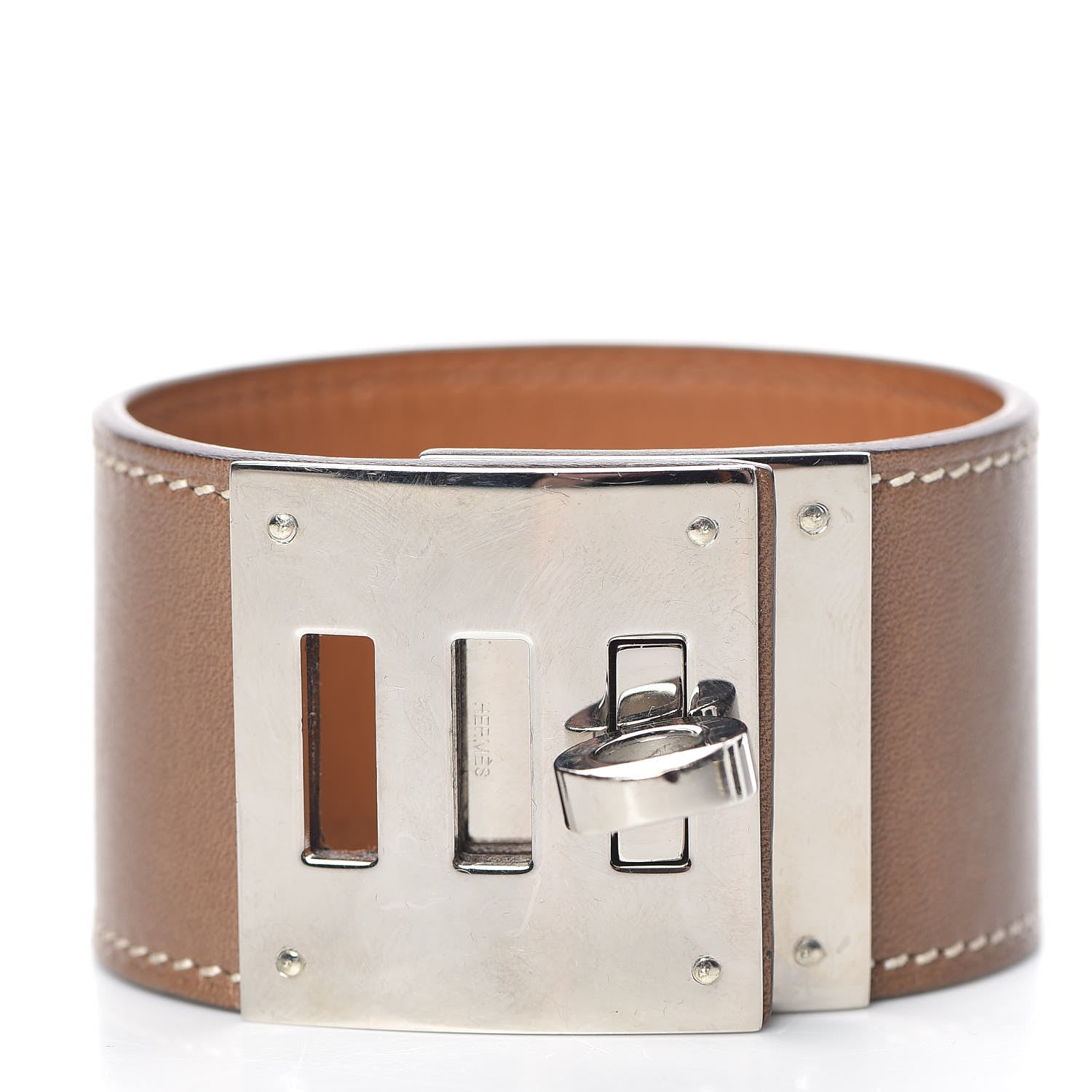 Hermes Tadelakt Kelly Dog Bracelet T2 Etoupe 7 of 7
