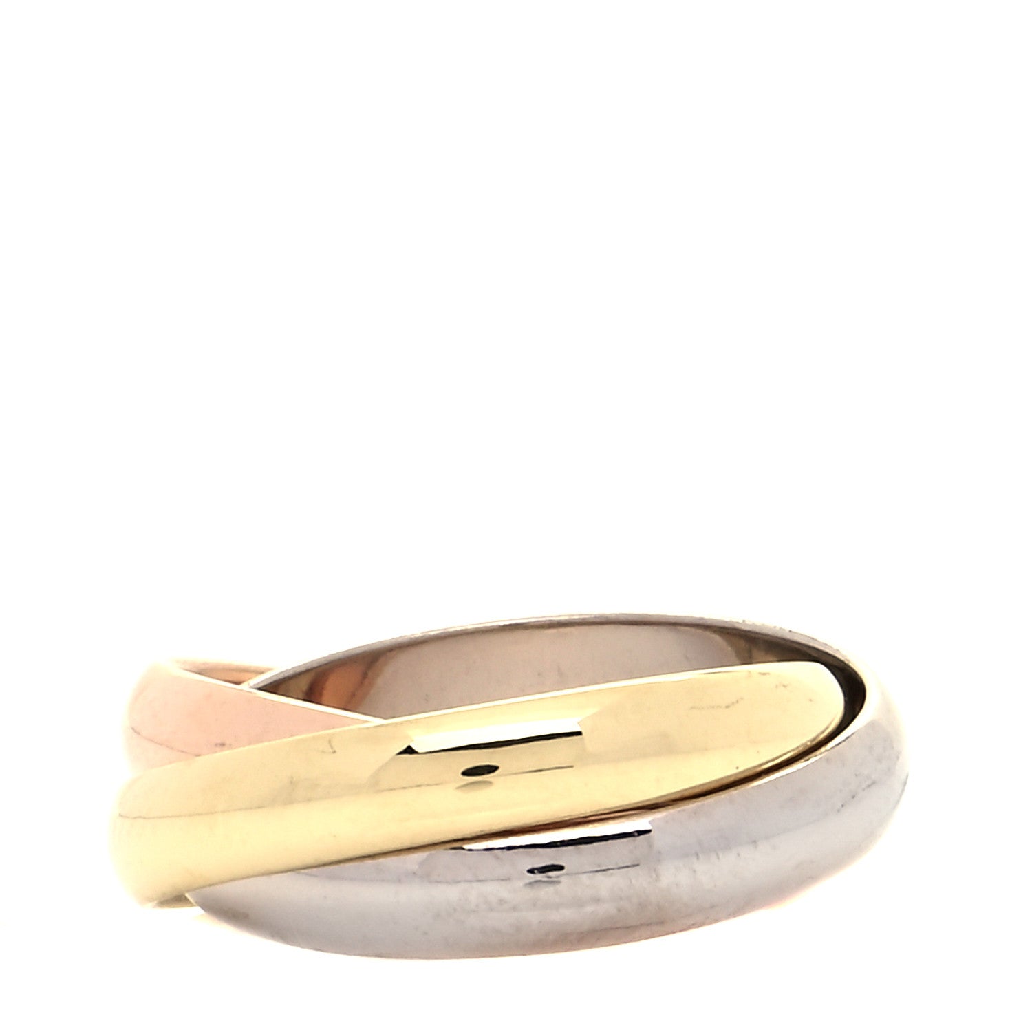 Cartier 18K Pink Yellow White Gold Trinity Ring 52 6 3 of 6
