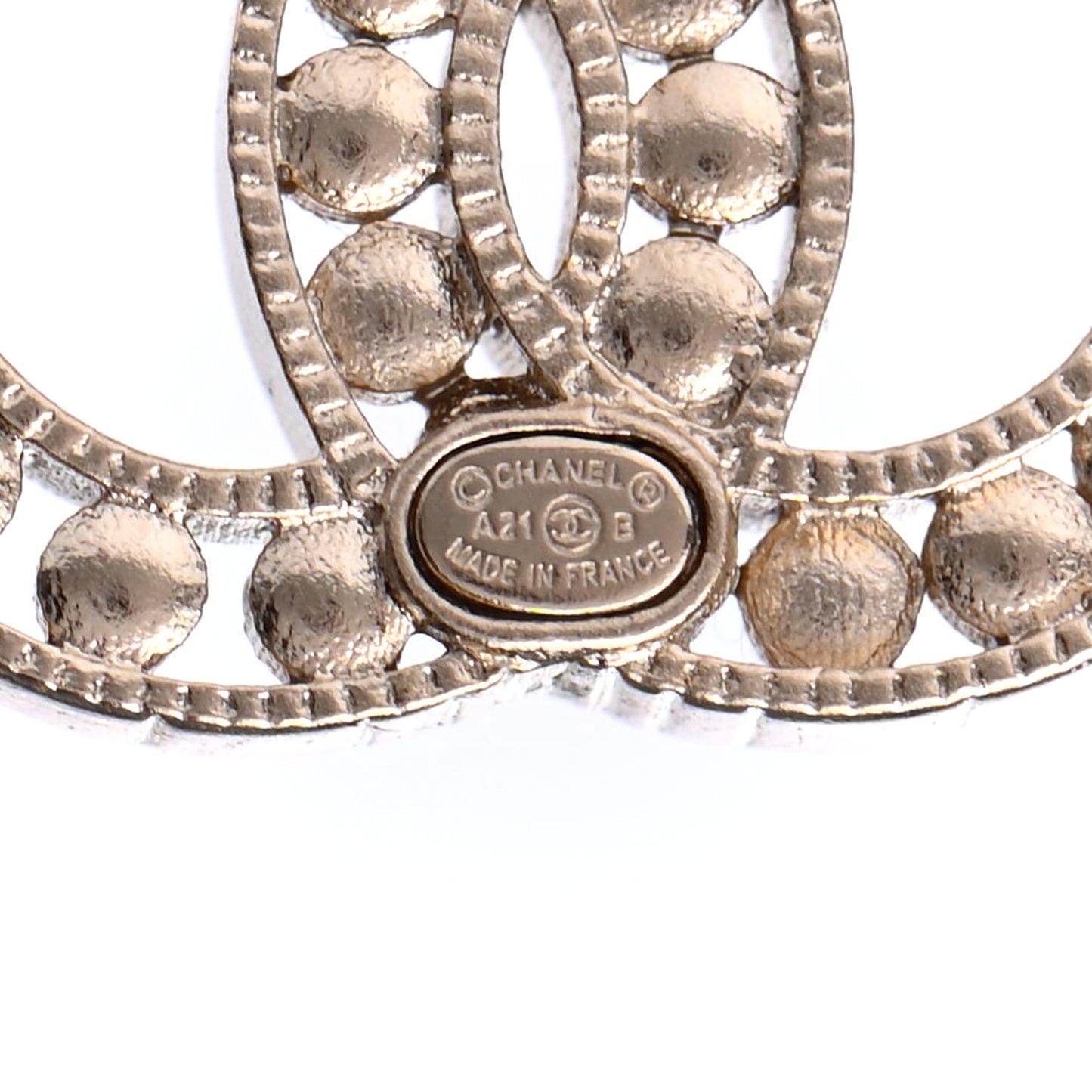 Pearl CC Earrings Gold
