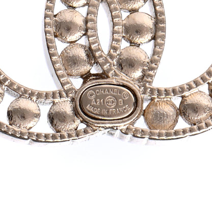 Chanel Pearl CC Earrings Gold 4 of 4