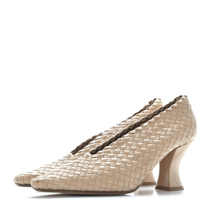 Bottega Veneta Nappa Intrecciato Almond Pumps 38 Cipria 2 of 10