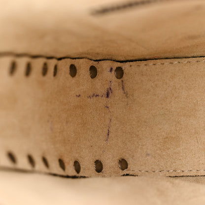 Valentino Garavani Pebbled Calfskin Onyx Medium Guitar Strap Rockstud Rolling Flap Saddle Bag Ivory 8 of 20