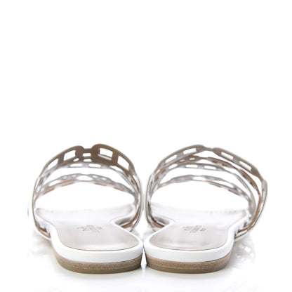Hermes Nappa Thalassa 90 Sandals 37.5 White Naturel 6 of 10
