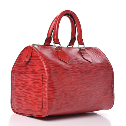 Louis Vuitton Epi Speedy 25 Castillan Red 3 of 15