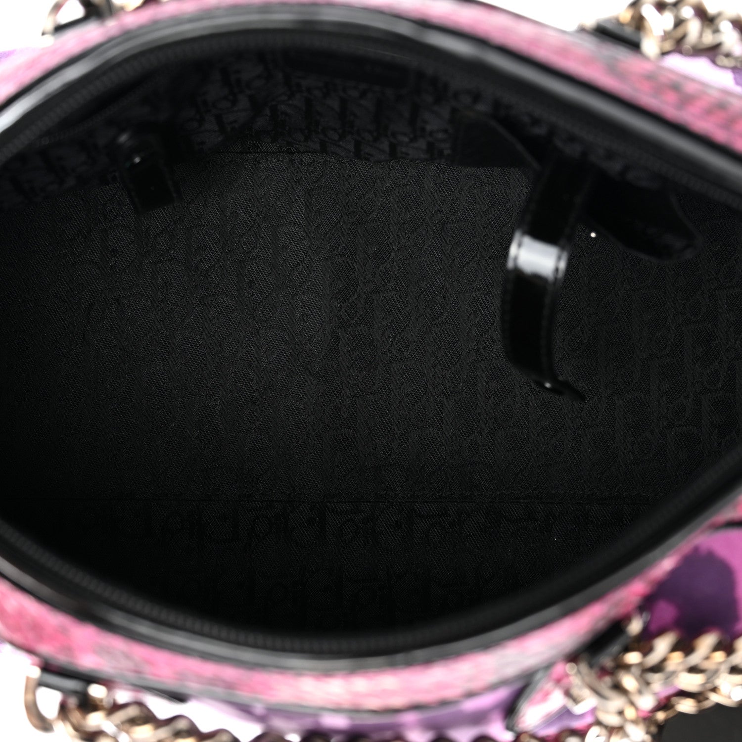 Christian Dior Snakeskin Leopard Gambler Dice Bowler Pink 5 of 13