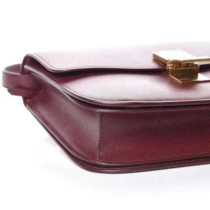 Celine Box Calfskin Medium Classic Box Flap Bag Burgundy 8 of 12