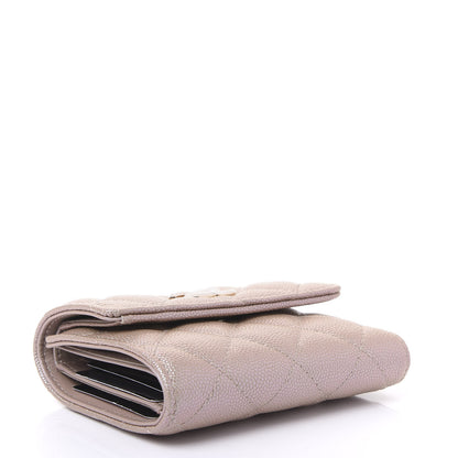 Chanel Iridescent Caviar Quilted Small Flap Wallet Beige 3 of 10