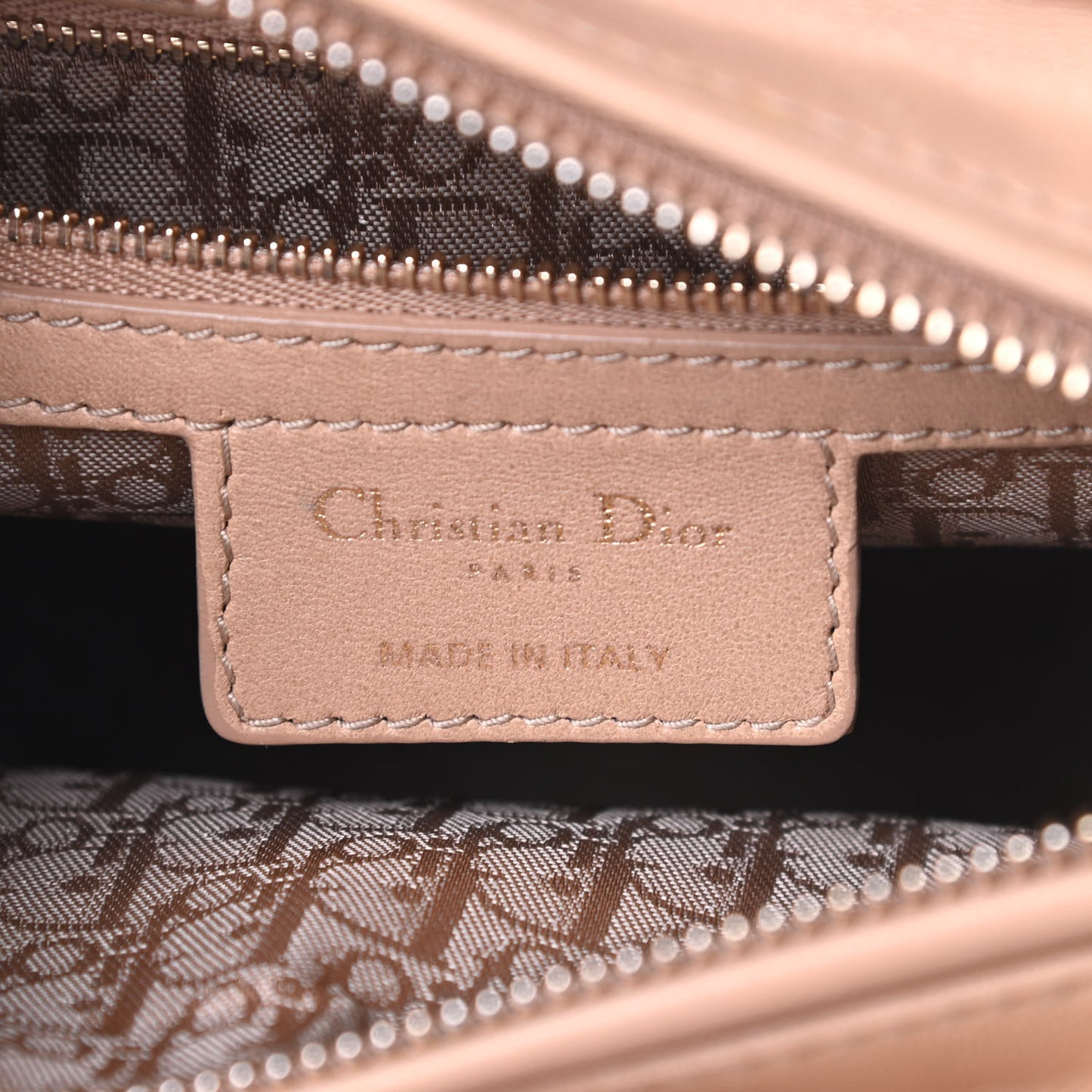 Lambskin Cannage Medium Lady Dior Beige