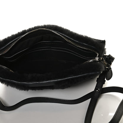 Balenciaga Shearling Bazar Pochette Crossbody Black 5 of 12