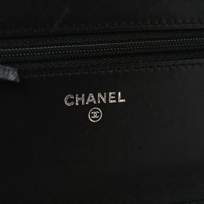 Chanel Lambskin Quilted Boy Wallet On Chain WOC Black 6 of 11