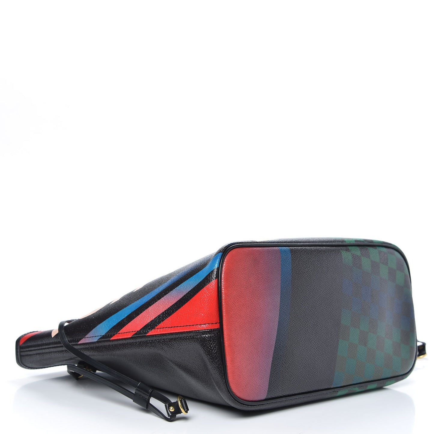 Damier Race Neverfull MM Black Rouge