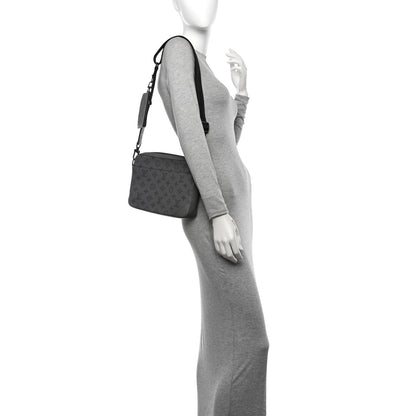 Louis Vuitton Calfskin Monogram Shadow Duo Messenger Anthracite Gray 2 of 11