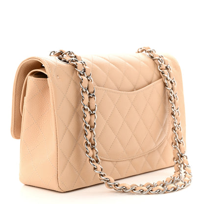Chanel Caviar Quilted Medium Double Flap Beige 3 of 11