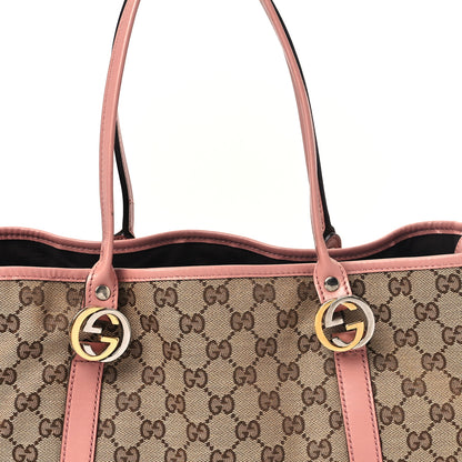 Gucci Monogram Medium Twins Tote Pink 8 of 13