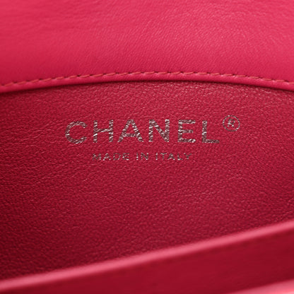 Chanel Patent Calfskin Quilted Extra Mini Rectangular Flap Pink 7 of 11