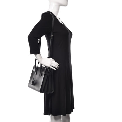 Saint Laurent Grained Calfskin Baby Sac De Jour Black 2 of 9