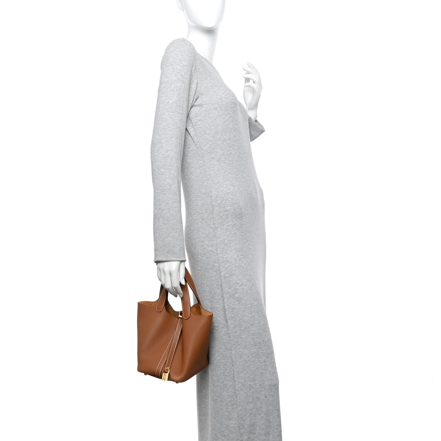 Taurillon Clemence Picotin Lock 18 PM Gold