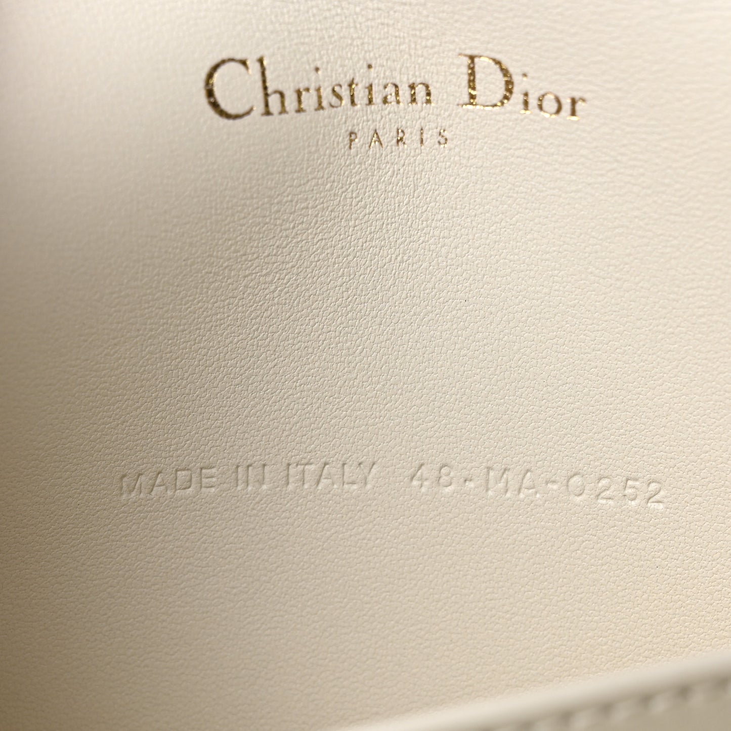 Lambskin Cannage Lady Dior Pouch Latte