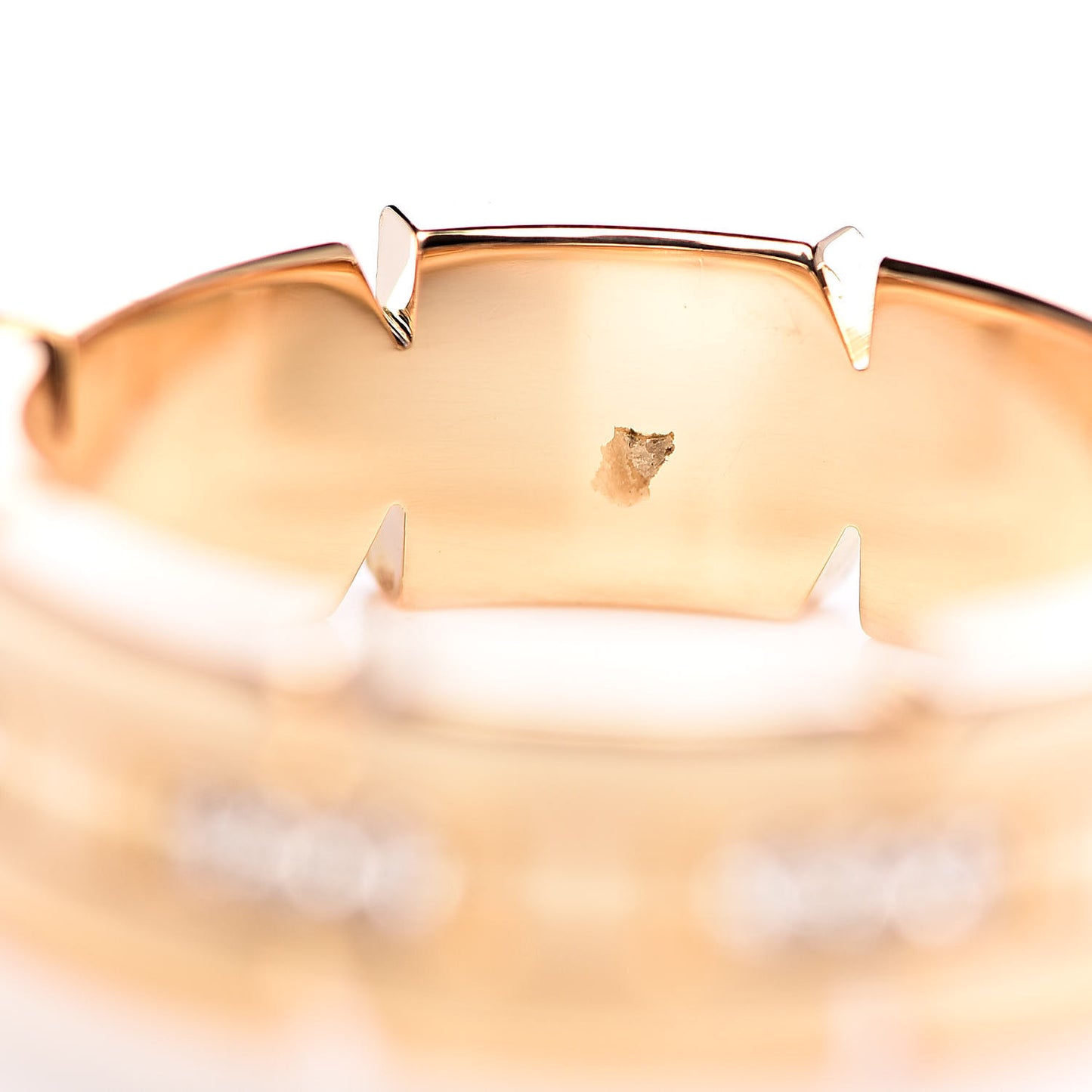 18K Yellow Gold Diamond Tank Francaise Band Ring 54 6.75