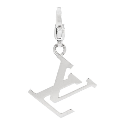 Louis Vuitton 18k White Gold LV Initiales Charm 1 of 4