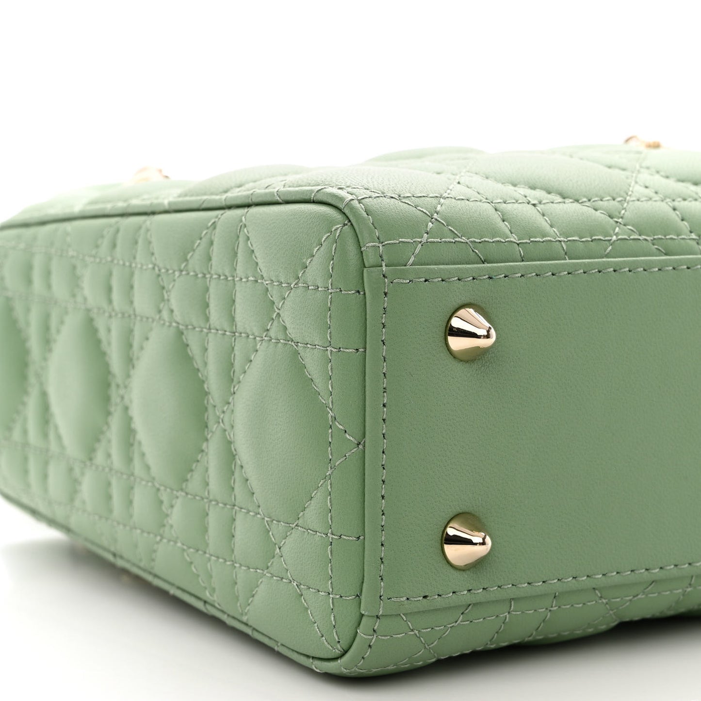 Lambskin Cannage Small My ABCDior Lady Dior Green
