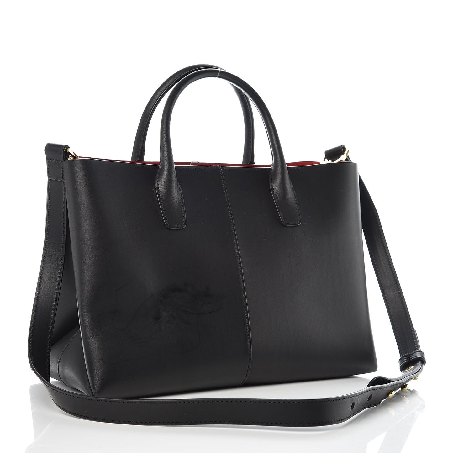 Calfskin Mini Folded Bag Black Flamma