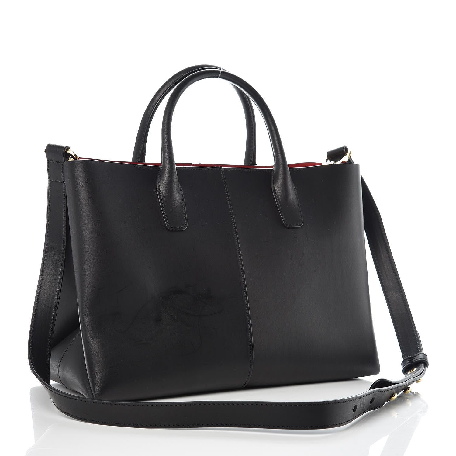 Mansur Gavriel Calfskin Mini Folded Bag Black Flamma 3 of 15