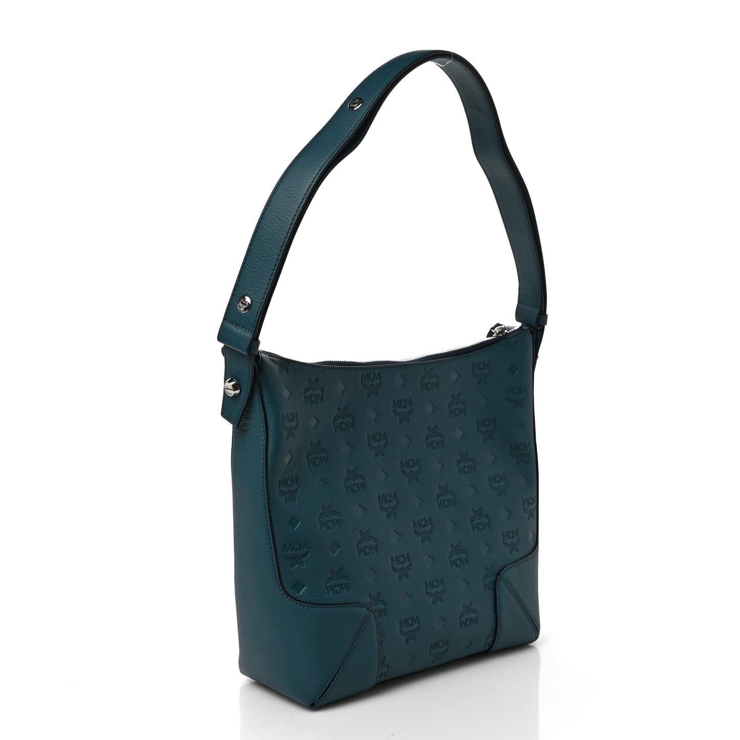 Calfskin Ottomar Monogram Medium Klara Hobo Teal