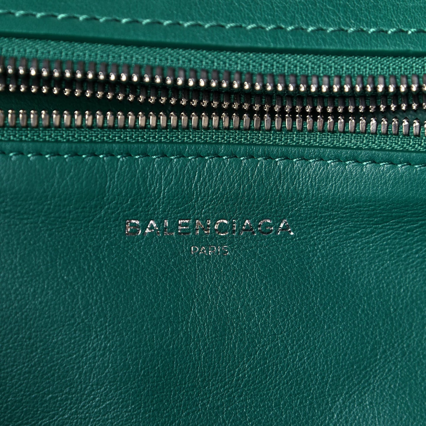 Calfskin Large Laundry Cabas Tote Green
