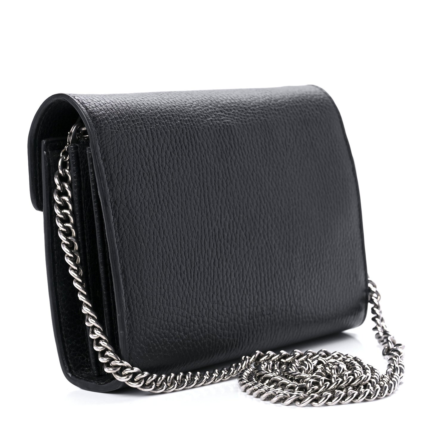 Calfskin Mini Dionysus Chain Wallet Black
