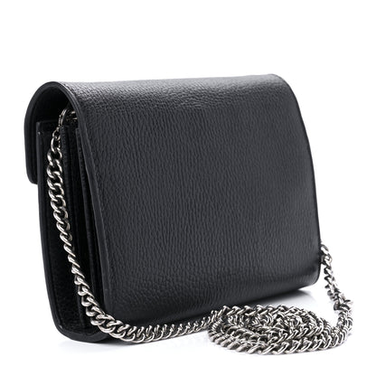 Gucci Calfskin Mini Dionysus Chain Wallet Black 2 of 11