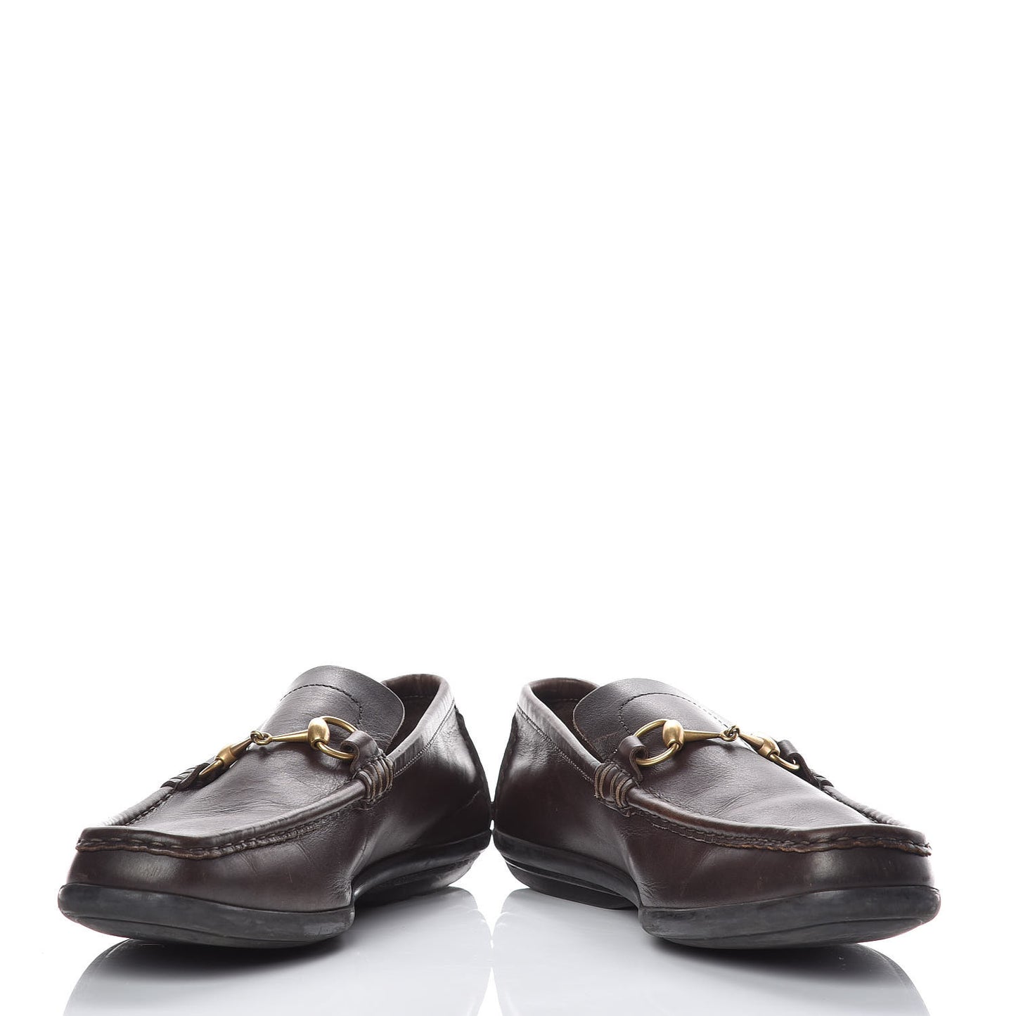 Calfskin Mens Horsebit Driver Loafers 11 Brown