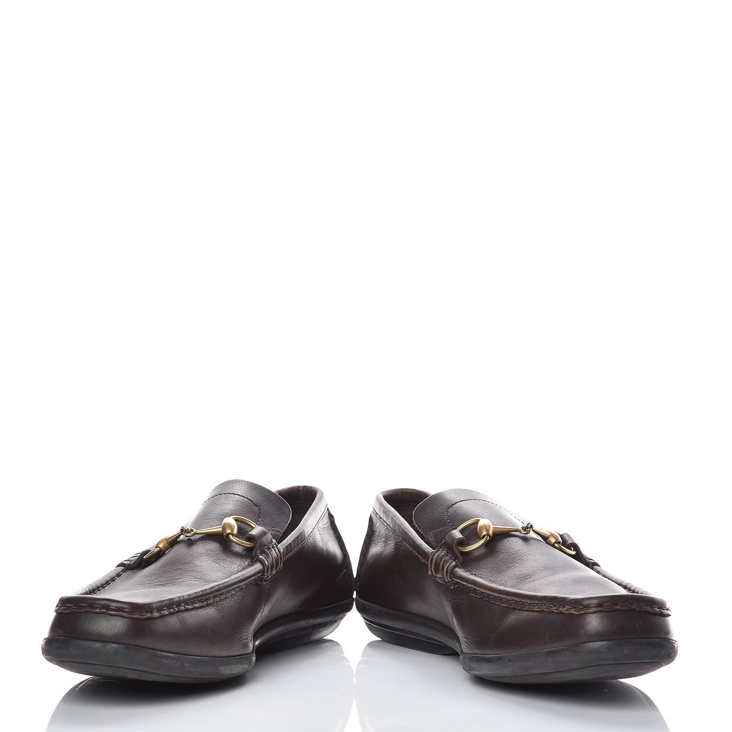 Gucci Calfskin Mens Horsebit Driver Loafers 11 Brown 5 of 11