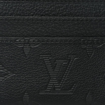 Louis Vuitton Calfskin Monogram Shadow Double Card Holder Black 7 of 7