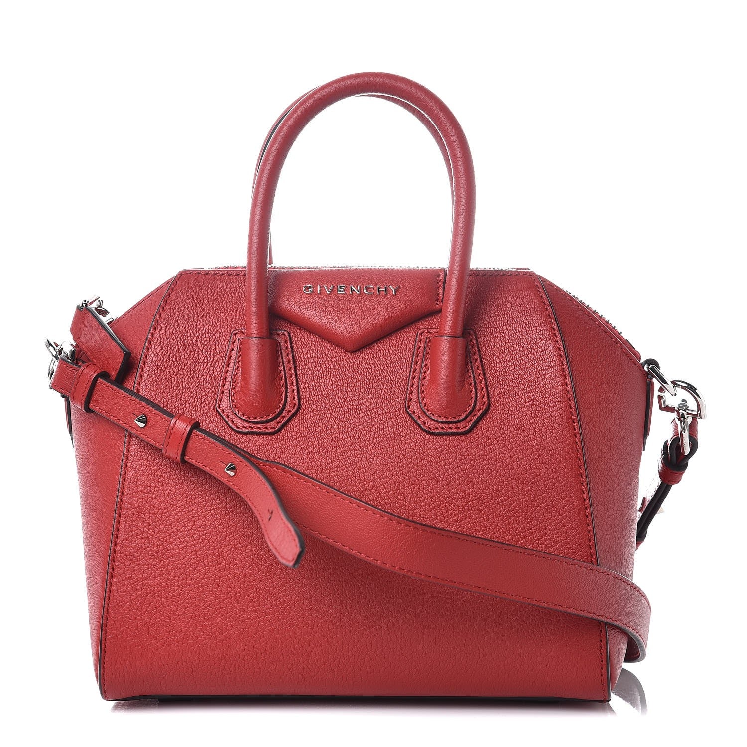 Givenchy Sugar Goatskin Mini Antigona Bright Red 1 of 10
