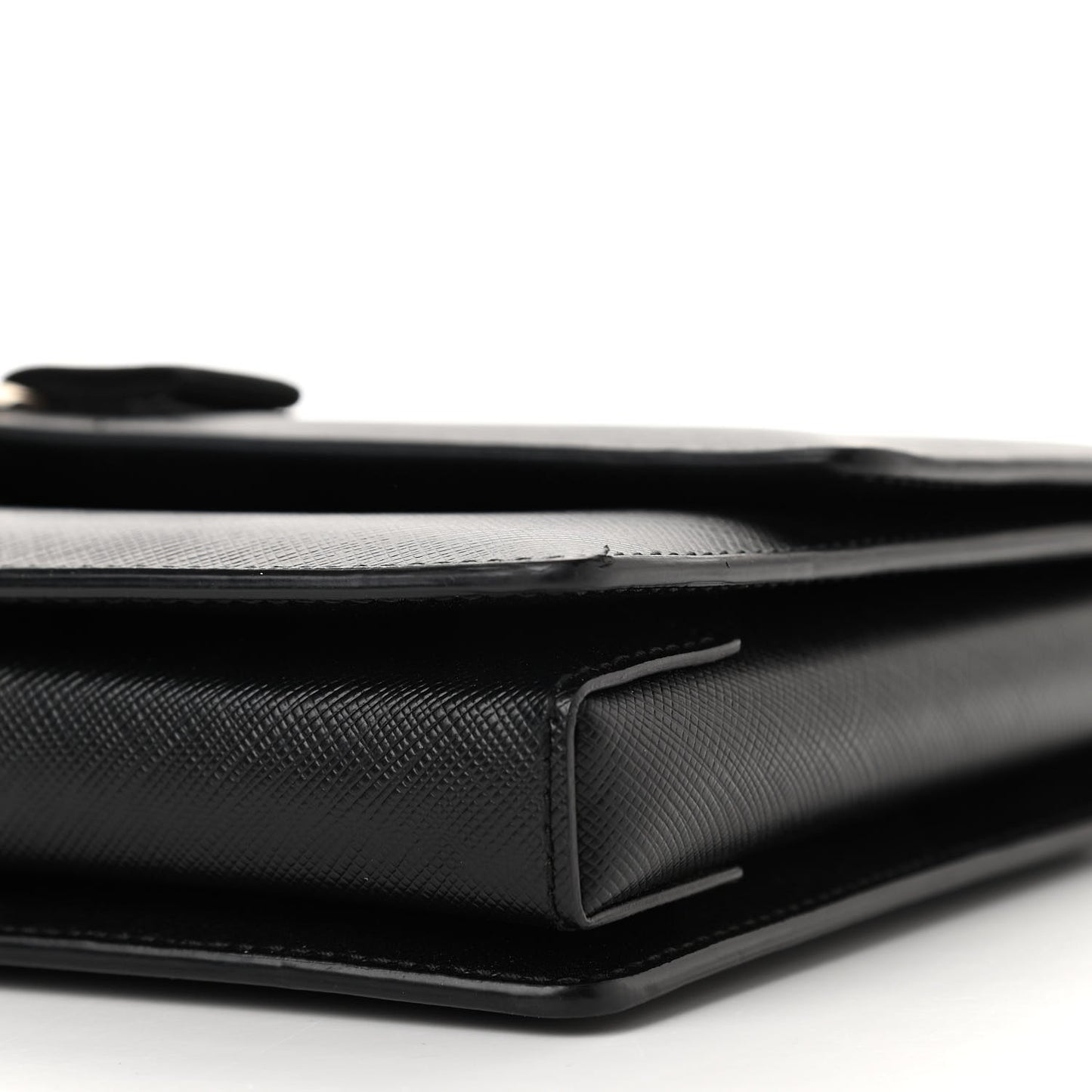 Pebbled Calfskin Vara Bow Chain Flap Crossbody Black