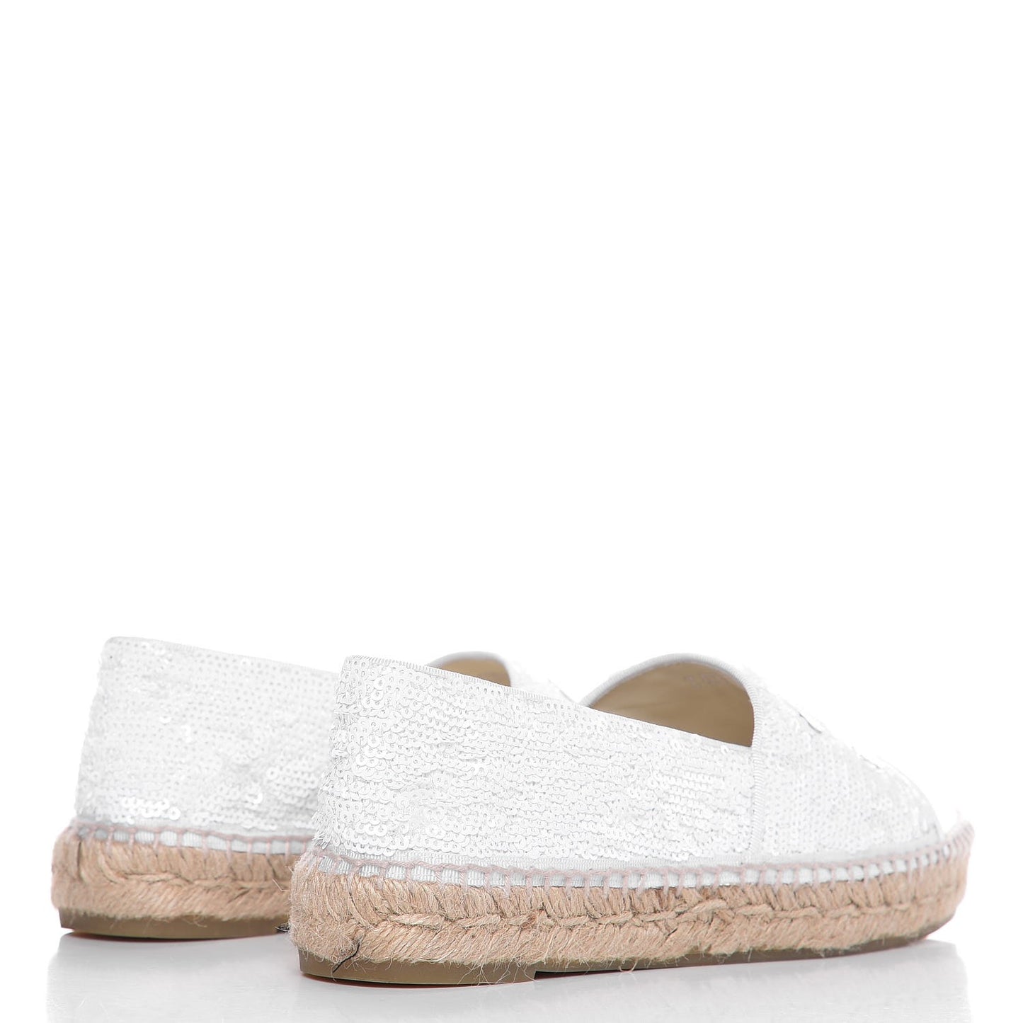 Patent Sequin CC Espadrilles 38 White