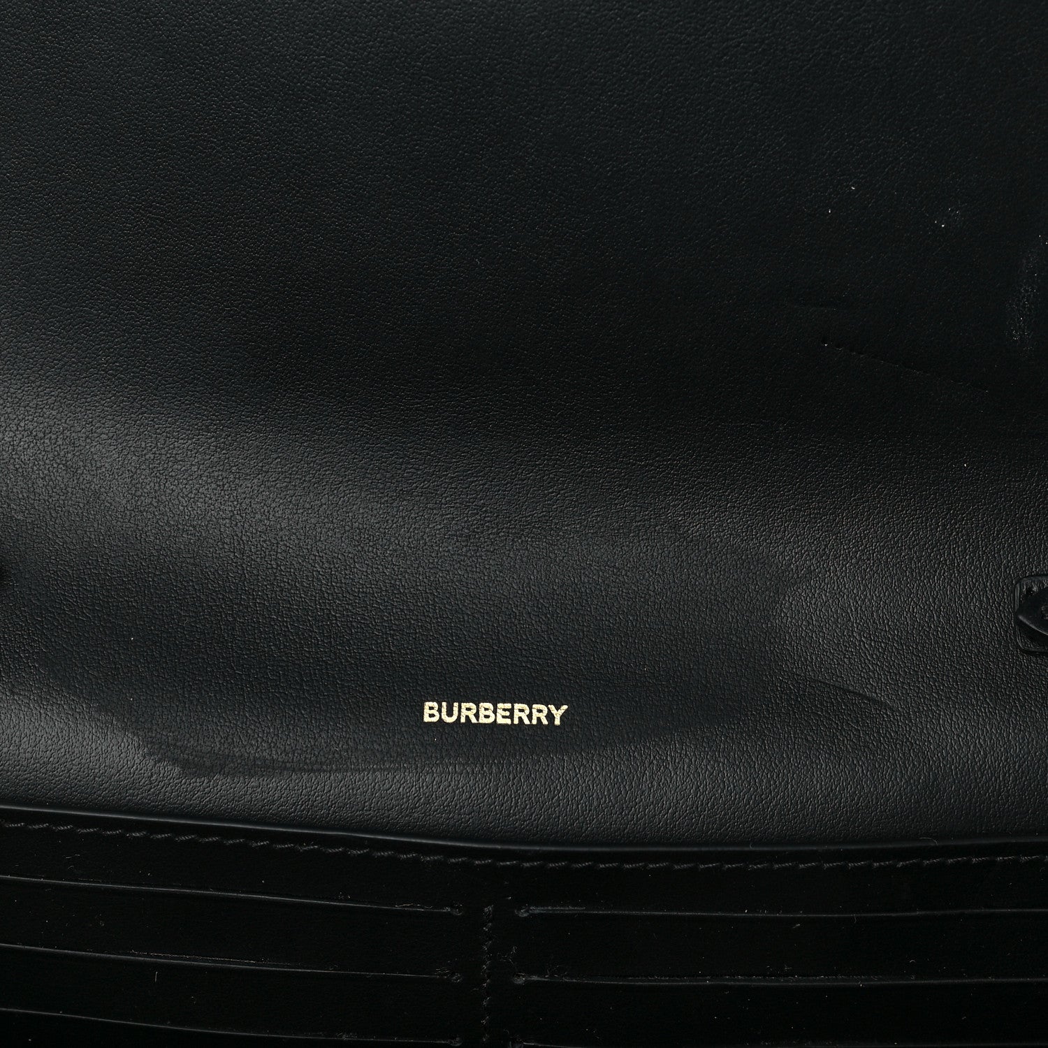 Burberry Calfskin Vintage Check Hannah Wallet with Detachable Strap Black 6 of 7