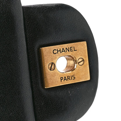 Chanel Lambskin Chevron Quilted Mini Square Flap Black 7 of 12